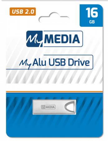 Pendrive 16GB USB 2.0 alumínium ház MYMEDIA Alu (by VERBATIM)