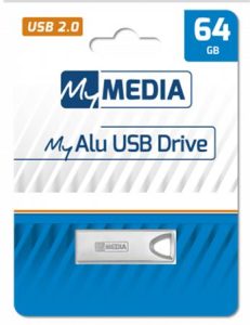 Pendrive 64GB USB 2.0 alumínium ház MYMEDIA  Alu  (by VERBATIM)